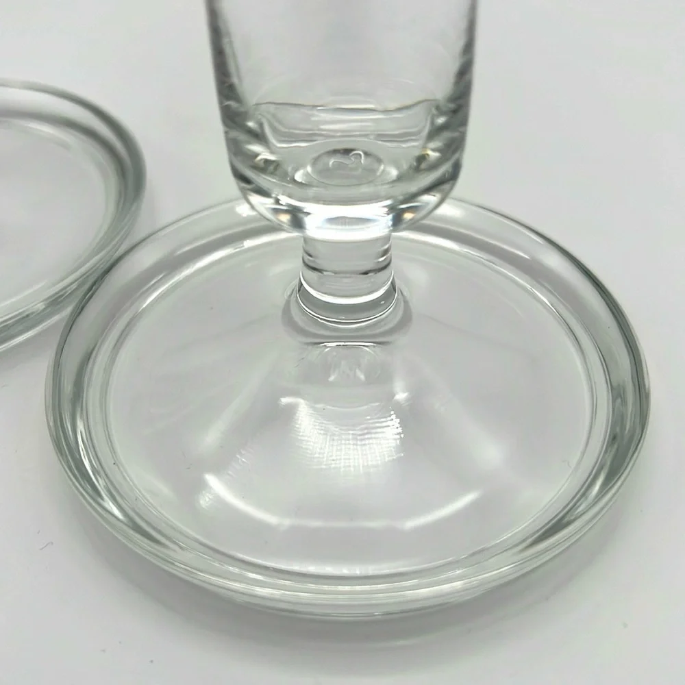 Royal Leerdam Holland Dainty Clear Glass Candleholders (Set of 2)